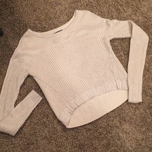 American Eagle metallic knit hi-low sweater XS